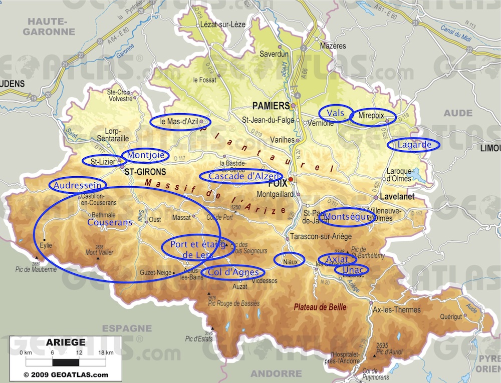 carte de l'Arige